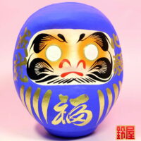 外国人への贈り物：福だるま・青色