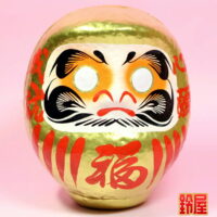 外国人への贈り物：福だるま・金色