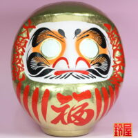 縁起物の置物：福だるま・金色