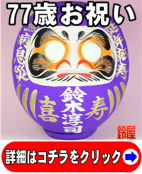 喜寿のプレゼントの縁起物